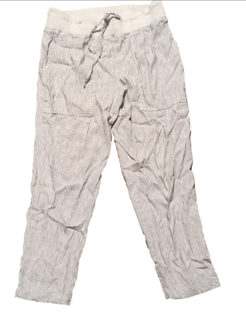 Lou & Grey For Loft Gray Linen Blend Pants Size Medium